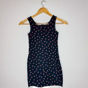 Art Class Black Dress with Red Allover Strawberry Design Size Kids Girls M (8)